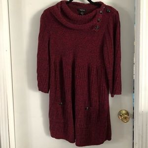 Long red sweater xl